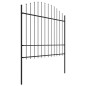 vidaXL Gartenzaun mit Speerspitzen Stahl (1,5 - 1,75) x 5,1 m Schwarz vidaXL Gartenzaun mit Speerspitzen Stahl (1,5 - 1,75) x 5,1 m Schwarz
