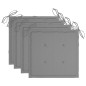 Stapelbare Gartenstühle mit Kissen 4 Stk. Massivholz Teak Stapelbare Gartenstühle mit Kissen 4 Stk. Massivholz Teak