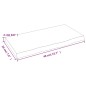 vidaXL Wandregal 40x20x2 cm Massivholz Eiche Unbehandelt vidaXL Wandregal 40x20x2 cm Massivholz Eiche Unbehandelt