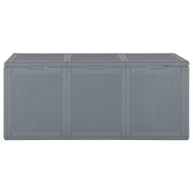 vidaXL Gartenbox Grau PP Rattan 270 L