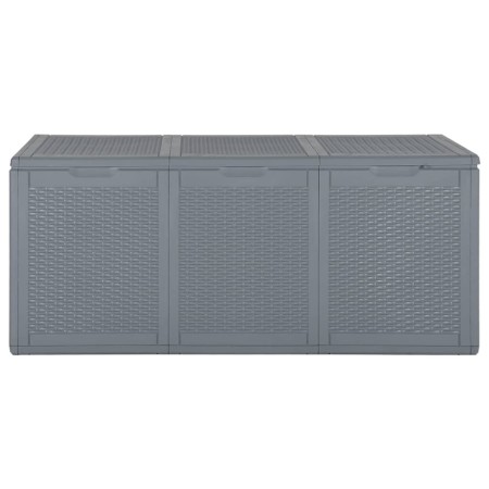 vidaXL Gartenbox Grau PP Rattan 270 L