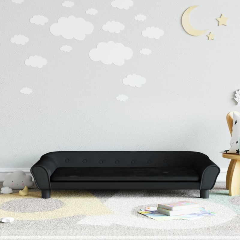 vidaXL Kindersofa Schwarz 100x50x26 cm Samt vidaXL Kindersofa Schwarz 100x50x26 cm Samt