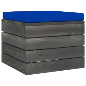 vidaXL Garten-Paletten-Hocker mit Sitzkissen Kiefernholz