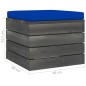 vidaXL Garten-Paletten-Hocker mit Sitzkissen Kiefernholz vidaXL Garten-Paletten-Hocker mit Sitzkissen Kiefernholz