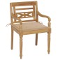 vidaXL Batavia-Stühle 2 Stk. mit Beigen Kissen Teak Massivholz vidaXL Batavia-Stühle 2 Stk. mit Beigen Kissen Teak Massivholz