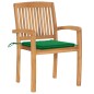 Stapelbare Gartenstühle mit Kissen 6 Stk. Massivholz Teak Stapelbare Gartenstühle mit Kissen 6 Stk. Massivholz Teak