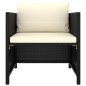 vidaXL 8-tlg. Garten-Lounge-Set mit Kissen Poly Rattan Schwarz vidaXL 8-tlg. Garten-Lounge-Set mit Kissen Poly Rattan Schwarz