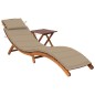 vidaXL Sonnenliege mit Tisch und Auflage Massivholz Akazie vidaXL Sonnenliege mit Tisch und Auflage Massivholz Akazie
