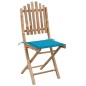 vidaXL Klappbare Gartenstühle 2 Stk. mit Kissen Bambus vidaXL Klappbare Gartenstühle 2 Stk. mit Kissen Bambus