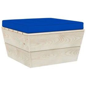 vidaXL Garten-Paletten-Hocker mit Kissen Imprägniertes Fichtenholz