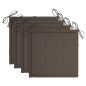 vidaXL Gartenstühle 4 Stk. mit Taupe Kissen Massivholz Teak vidaXL Gartenstühle 4 Stk. mit Taupe Kissen Massivholz Teak