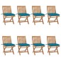 Klappbare Gartenstühle mit Kissen 8 Stk. Massivholz Teak Klappbare Gartenstühle mit Kissen 8 Stk. Massivholz Teak