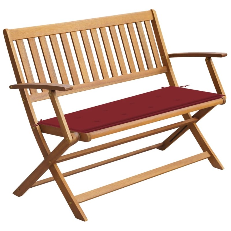 vidaXL Gartenbank mit Auflage 120 cm Massivholz Akazie vidaXL Gartenbank mit Auflage 120 cm Massivholz Akazie