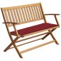 vidaXL Gartenbank mit Auflage 120 cm Massivholz Akazie vidaXL Gartenbank mit Auflage 120 cm Massivholz Akazie