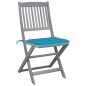 vidaXL Klappbare Gartenstühle 6 Stk. mit Sitzkissen Massivholz Akazie vidaXL Klappbare Gartenstühle 6 Stk. mit Sitzkissen Massivholz Akazie