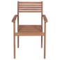 vidaXL Stapelbare Gartenstühle mit Kissen 8 Stk. Massivholz Teak vidaXL Stapelbare Gartenstühle mit Kissen 8 Stk. Massivholz Teak