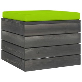 vidaXL Garten-Paletten-Hocker mit Sitzkissen Kiefernholz