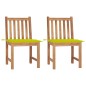 vidaXL Gartenstühle 2 Stk. mit Kissen Massivholz Teak vidaXL Gartenstühle 2 Stk. mit Kissen Massivholz Teak