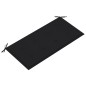 vidaXL Gartenbank mit Schwarzer Auflage 112 cm Massivholz Teak vidaXL Gartenbank mit Schwarzer Auflage 112 cm Massivholz Teak