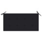 vidaXL Gartenbank mit Schwarzer Auflage 112 cm Massivholz Teak vidaXL Gartenbank mit Schwarzer Auflage 112 cm Massivholz Teak
