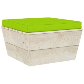 vidaXL Garten-Paletten-Hocker mit Kissen Imprägniertes Fichtenholz 