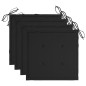 vidaXL Gartenstühle mit Kissen 4 Stk. Grau Massivholz Akazie vidaXL Gartenstühle mit Kissen 4 Stk. Grau Massivholz Akazie