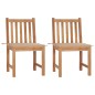 vidaXL Gartenstühle 2 Stk. mit Kissen Massivholz Teak vidaXL Gartenstühle 2 Stk. mit Kissen Massivholz Teak