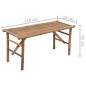 vidaXL Klappbare Gartenbank mit Auflage 118 cm Bambus vidaXL Klappbare Gartenbank mit Auflage 118 cm Bambus
