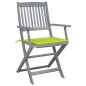 vidaXL Klappbare Gartenstühle 6 Stk. mit Sitzkissen Massivholz Akazie vidaXL Klappbare Gartenstühle 6 Stk. mit Sitzkissen Massivholz Akazie