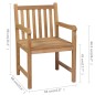 Gartenstühle 4 Stk. mit Grünen Kissen Massivholz Teak Gartenstühle 4 Stk. mit Grünen Kissen Massivholz Teak