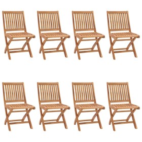 vidaXL Klappbare Gartenstühle mit Kissen 6 Stk. Massivholz Teak