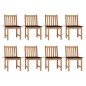 vidaXL Gartenstühle 8 Stk. mit Kissen Massivholz Teak vidaXL Gartenstühle 8 Stk. mit Kissen Massivholz Teak
