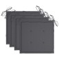 vidaXL Stapelbare Gartenstühle mit Kissen 4 Stk. Massivholz Teak vidaXL Stapelbare Gartenstühle mit Kissen 4 Stk. Massivholz Teak