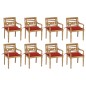vidaXL Batavia-Stühle mit Kissen 8 Stk. Massivholz Teak vidaXL Batavia-Stühle mit Kissen 8 Stk. Massivholz Teak