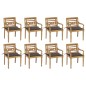 vidaXL Batavia-Stühle mit Kissen 8 Stk. Massivholz Teak vidaXL Batavia-Stühle mit Kissen 8 Stk. Massivholz Teak