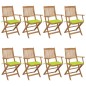 vidaXL Klappbare Gartenstühle 8 Stk. mit Kissen Massivholz Akazie vidaXL Klappbare Gartenstühle 8 Stk. mit Kissen Massivholz Akazie