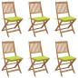 vidaXL Klappbare Gartenstühle 6 Stk. mit Kissen Massivholz Akazie vidaXL Klappbare Gartenstühle 6 Stk. mit Kissen Massivholz Akazie