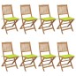 vidaXL Klappbare Gartenstühle 8 Stk. mit Kissen Massivholz Akazie vidaXL Klappbare Gartenstühle 8 Stk. mit Kissen Massivholz Akazie