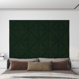 vidaXL Wandpaneele 12 Stk. Dunkelgrün 30x30 cm Samt 0,54 m²