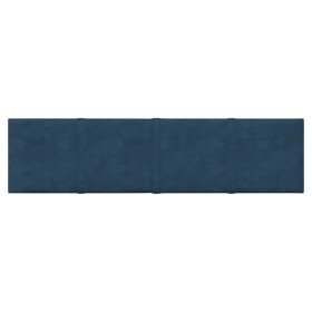 vidaXL Wandpaneele 12 Stk. Blau 60x15 cm Samt 1,08 m²