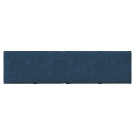vidaXL Wandpaneele 12 Stk. Blau 60x15 cm Samt 1,08 m²