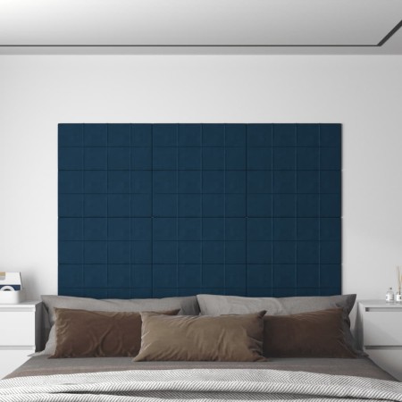 vidaXL Wandpaneele 12 Stk. Blau 60x30 cm Samt 2,16 m²