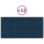 vidaXL Wandpaneele 12 Stk. Blau 60x30 cm Samt 2,16 m² vidaXL Wandpaneele 12 Stk. Blau 60x30 cm Samt 2,16 m²