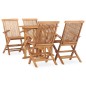 vidaXL 5-tlg. Garten-Essgruppe Klappbar Massivholz Teak vidaXL 5-tlg. Garten-Essgruppe Klappbar Massivholz Teak