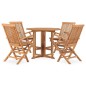 vidaXL 5-tlg. Garten-Essgruppe Klappbar Massivholz Teak vidaXL 5-tlg. Garten-Essgruppe Klappbar Massivholz Teak