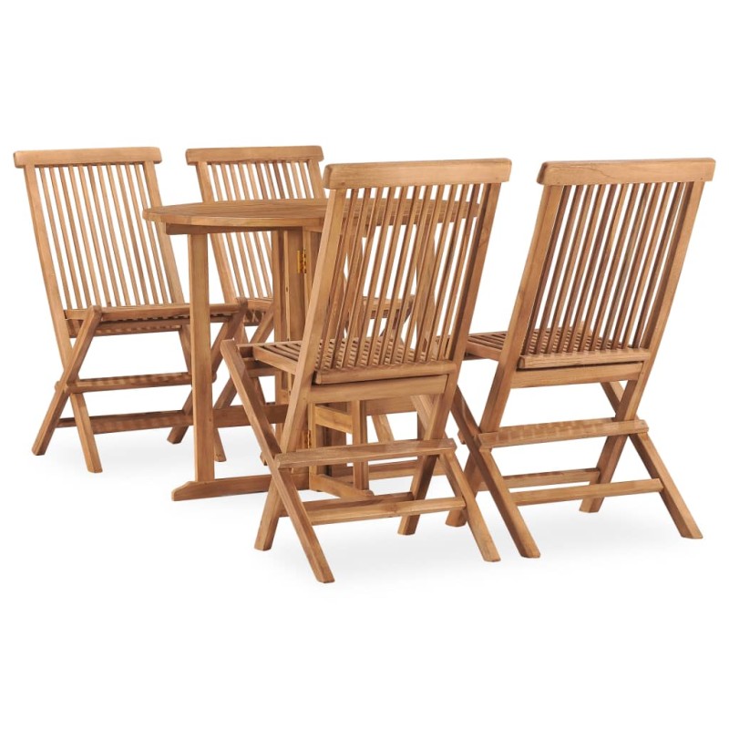 vidaXL 5-tlg. Garten-Essgruppe Klappbar Massivholz Teak vidaXL 5-tlg. Garten-Essgruppe Klappbar Massivholz Teak