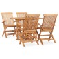 vidaXL 5-tlg. Garten-Essgruppe Klappbar Massivholz Teak vidaXL 5-tlg. Garten-Essgruppe Klappbar Massivholz Teak