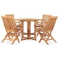 vidaXL 5-tlg. Garten-Essgruppe Klappbar Massivholz Teak vidaXL 5-tlg. Garten-Essgruppe Klappbar Massivholz Teak