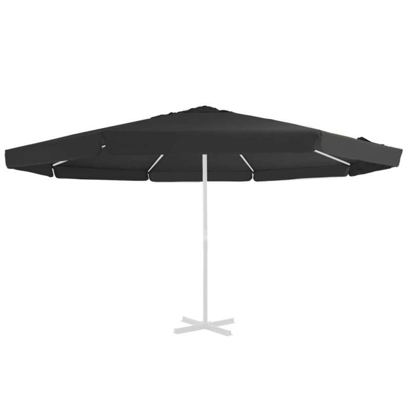 vidaXL Ersatzbezug für Sonnenschirm Schwarz 500 cm vidaXL Ersatzbezug für Sonnenschirm Schwarz 500 cm