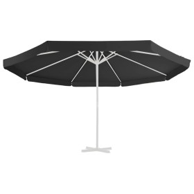 vidaXL Ersatzbezug für Sonnenschirm Schwarz 500 cm